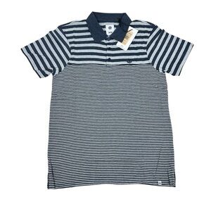 Element Navy and White Striped Mens Polo NWT
